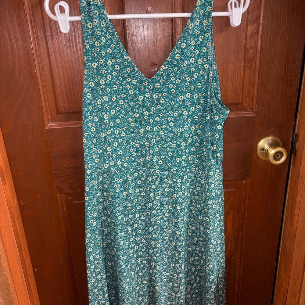 Kaileigh Teal Floral Midi Dress